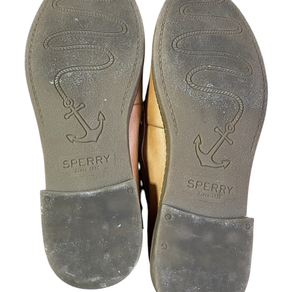 Sperry Seaport Camel/Tan Leather Slip-On Loafers w/ Penny Keeper Sz. 6.5 Casual - Picture 9 of 9